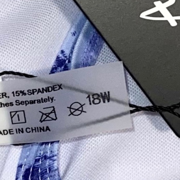 Aqua Eve Plus Size Swimsuit One Piece Tummy Control High Neck Ruched Size 18W - Picture 5 of 9